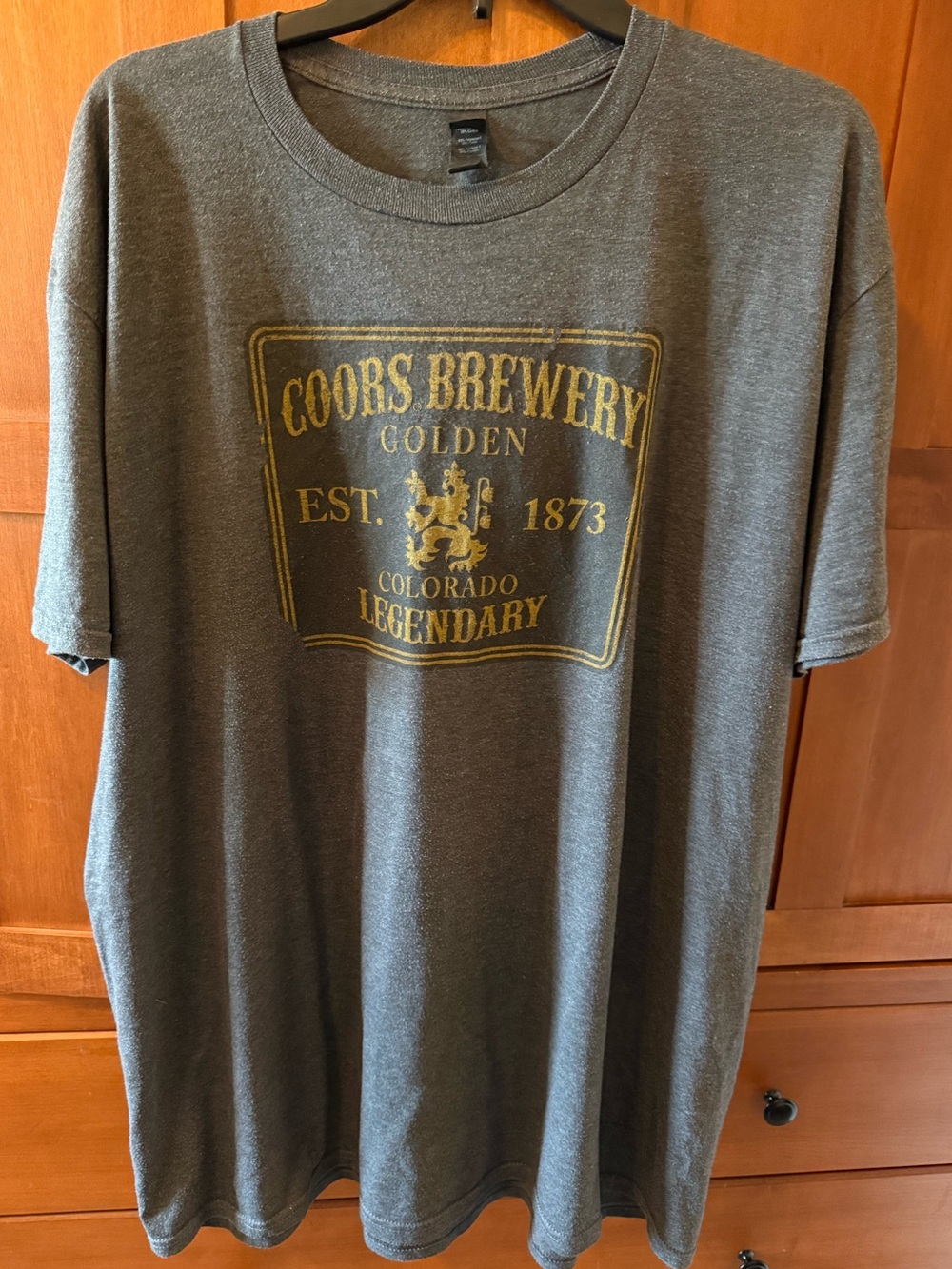 Coors Brewery Golden Colorado Est 1873 Graphic T-Shirt - 2XL Heather Dark Gray
